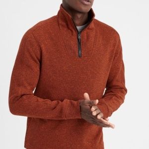 Banana Republic Factory -  Marled Fleece Half -Zip Pullover (L)